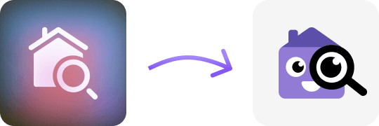 The old bot icon next to the new Findify app icon