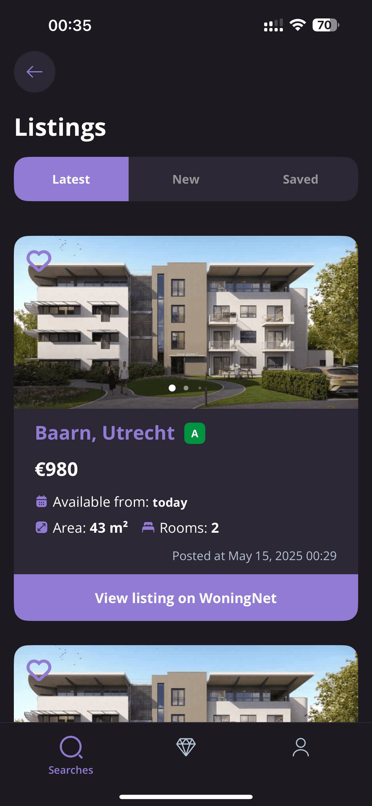 Findify mobiele app-interface